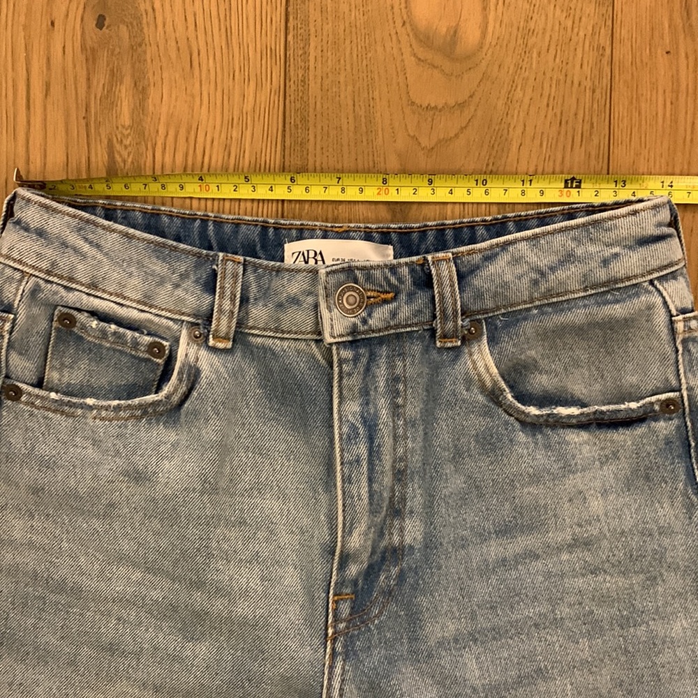 Wide Leg High Rise Zara Denim Jeans Size 26 - Picture 6 of 7